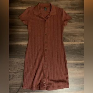 Mahogany Mini Shirt dress